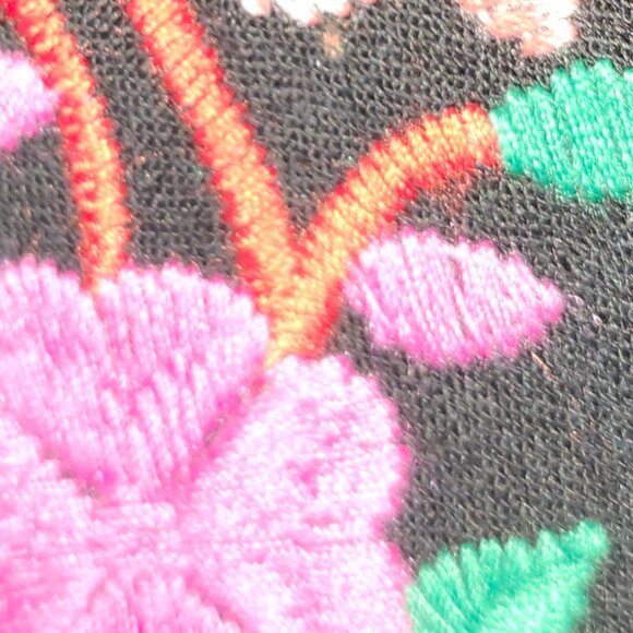 25184 NWT!!  Black Embroidered Ruffle Peasant Midi Dress Small - Picture 11 of 13